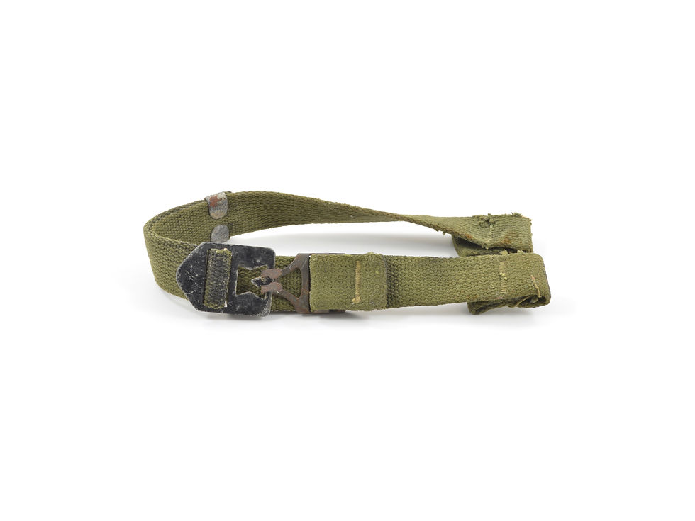 Original Late-WW2 U.S. Web Helmet Chinstraps OD#7 (Green) For Sale