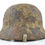 Thumbnail: WWII German Relic M35 Double Decal Waffen SS Helmet Set With Camo Cover Remnants
