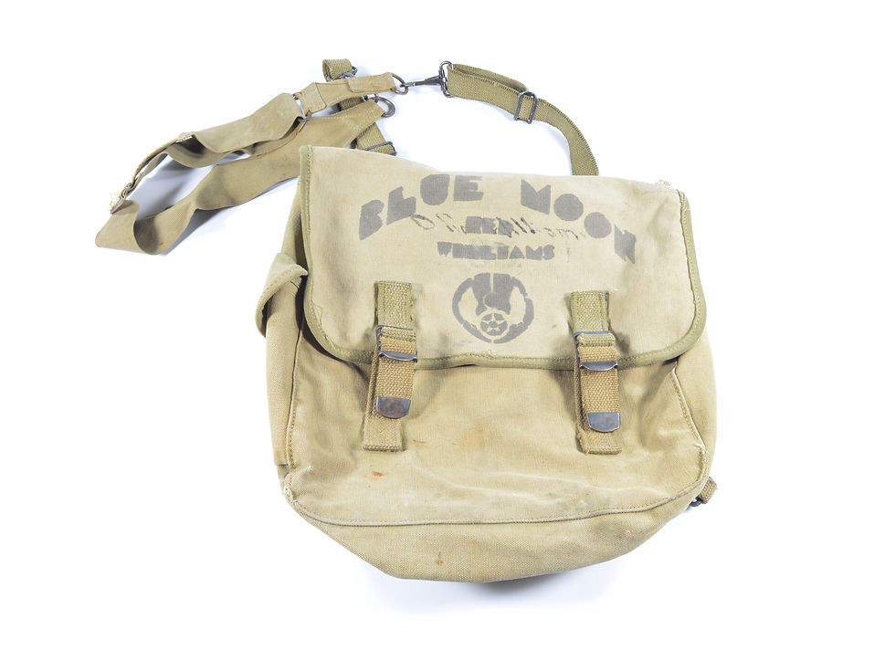 WWII 8th Army Air Corps "Blue Moon" M1936 Musette Bag & General Purpose Strap