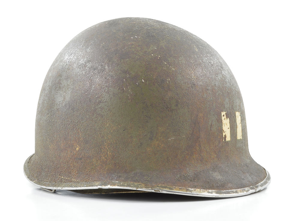 WWII Fixed Loop M1 Helmet & St. Clair Liner (Captain's Set)