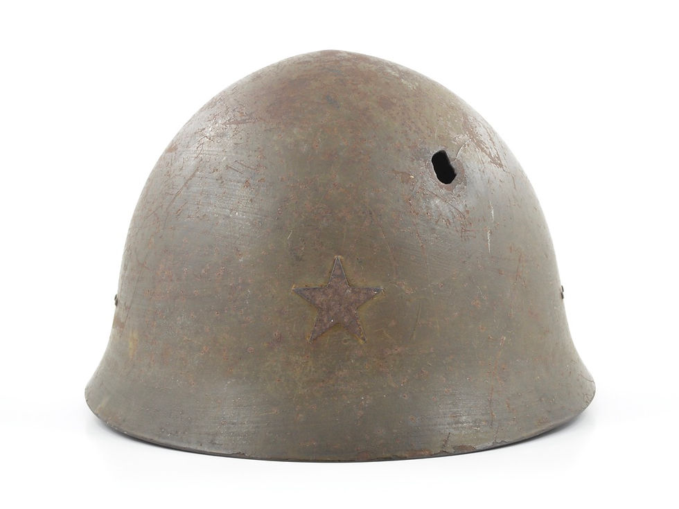 Original WWII KIA Battle Damaged Imperial Japanese Army Type 90 Helmet For Sale