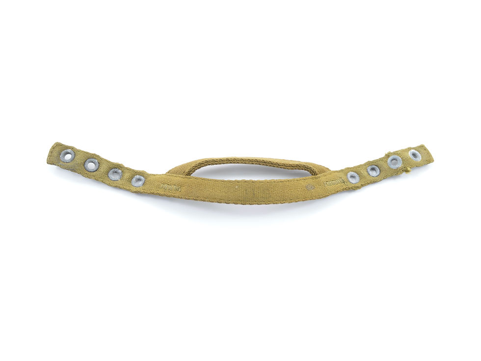 Original Late-WW2 OD#3 Paratrooper Helmet Liner Chin Cup For Sale