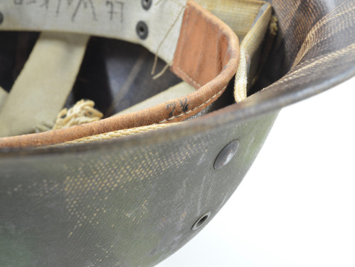 WWII U.S. Westinghouse M1 Helmet Liner W/ Rayon Suspension