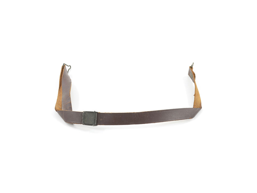 Original WW2 U.S. Leather Liner Strap With Green Steel Buckle For Sale