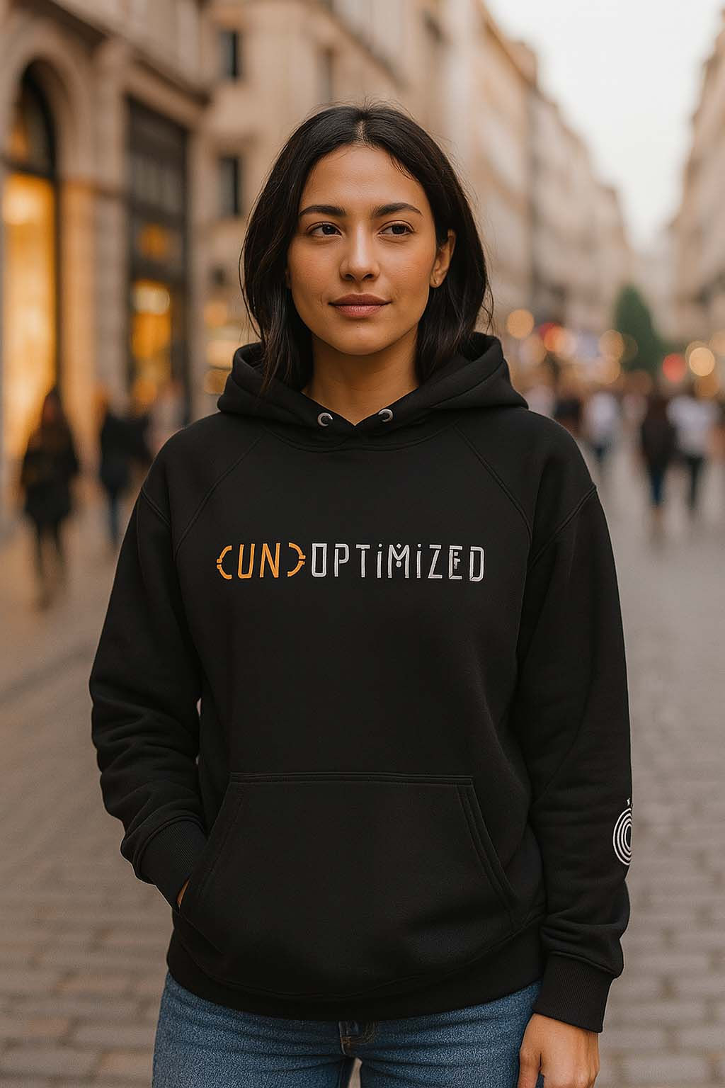 (UN}OPTIMIZED Tribal Hoodie (unisex eco raglan)