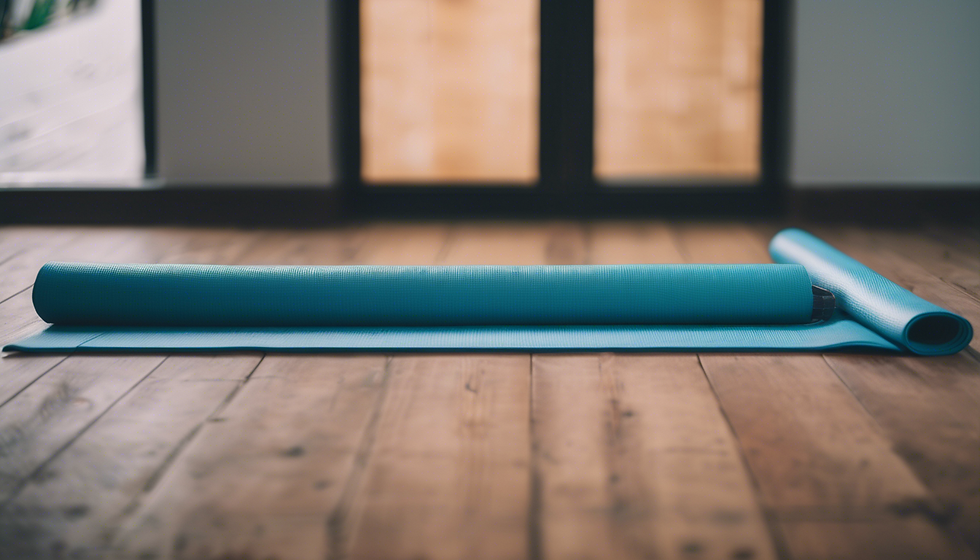 Eye-level view of a person doing a push-up in a living room