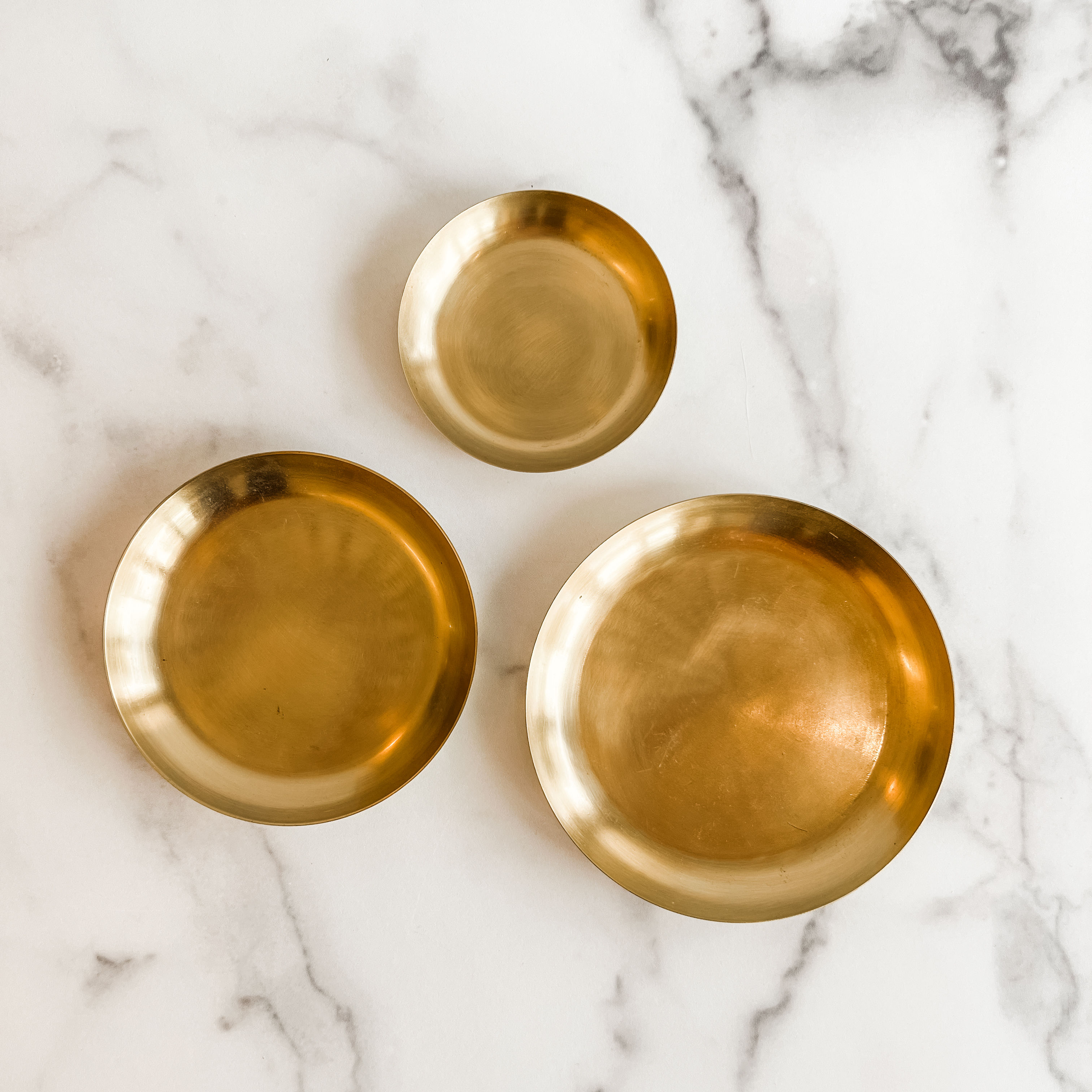 Stacking Brass Tray Set