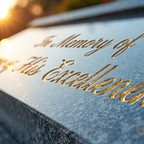 Gilded lettering