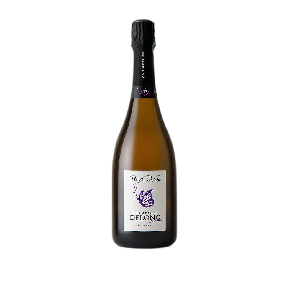 A bottle of Champagne Marlène Delong Esprit Nature Pinot Noir