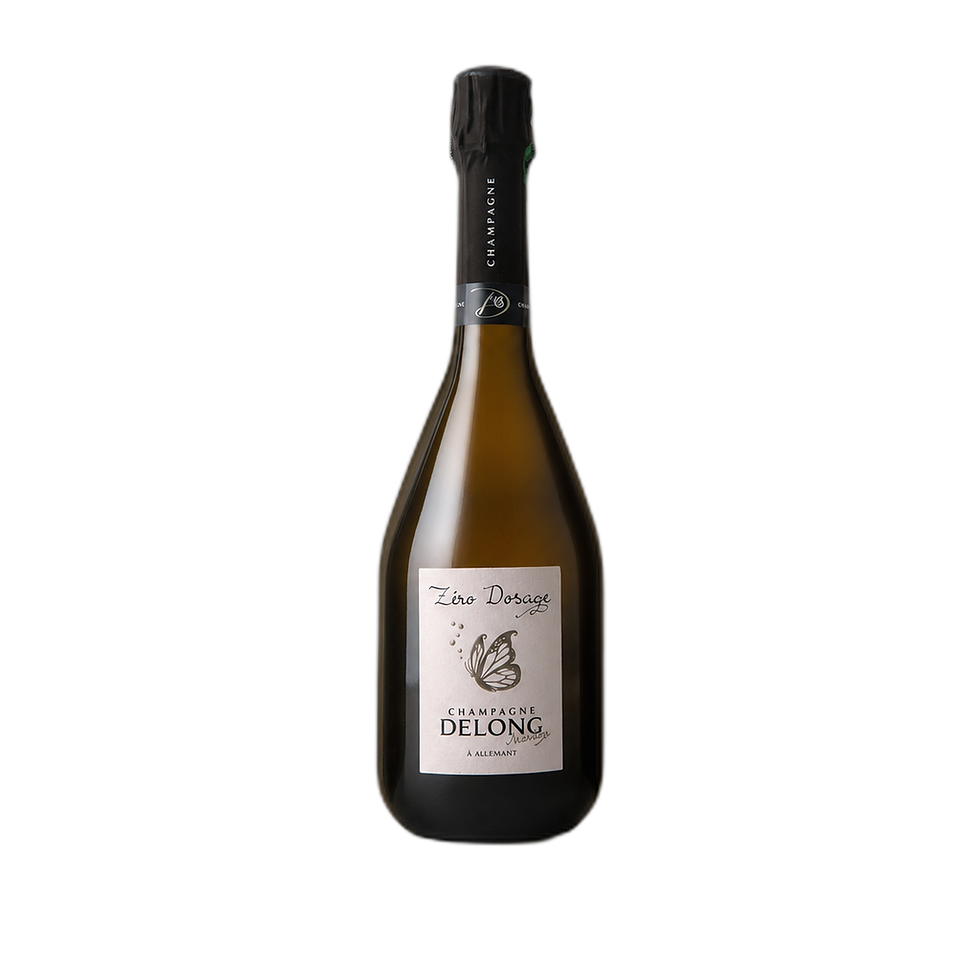 A bottle of Champagne Marlène Delong Zero Dosage