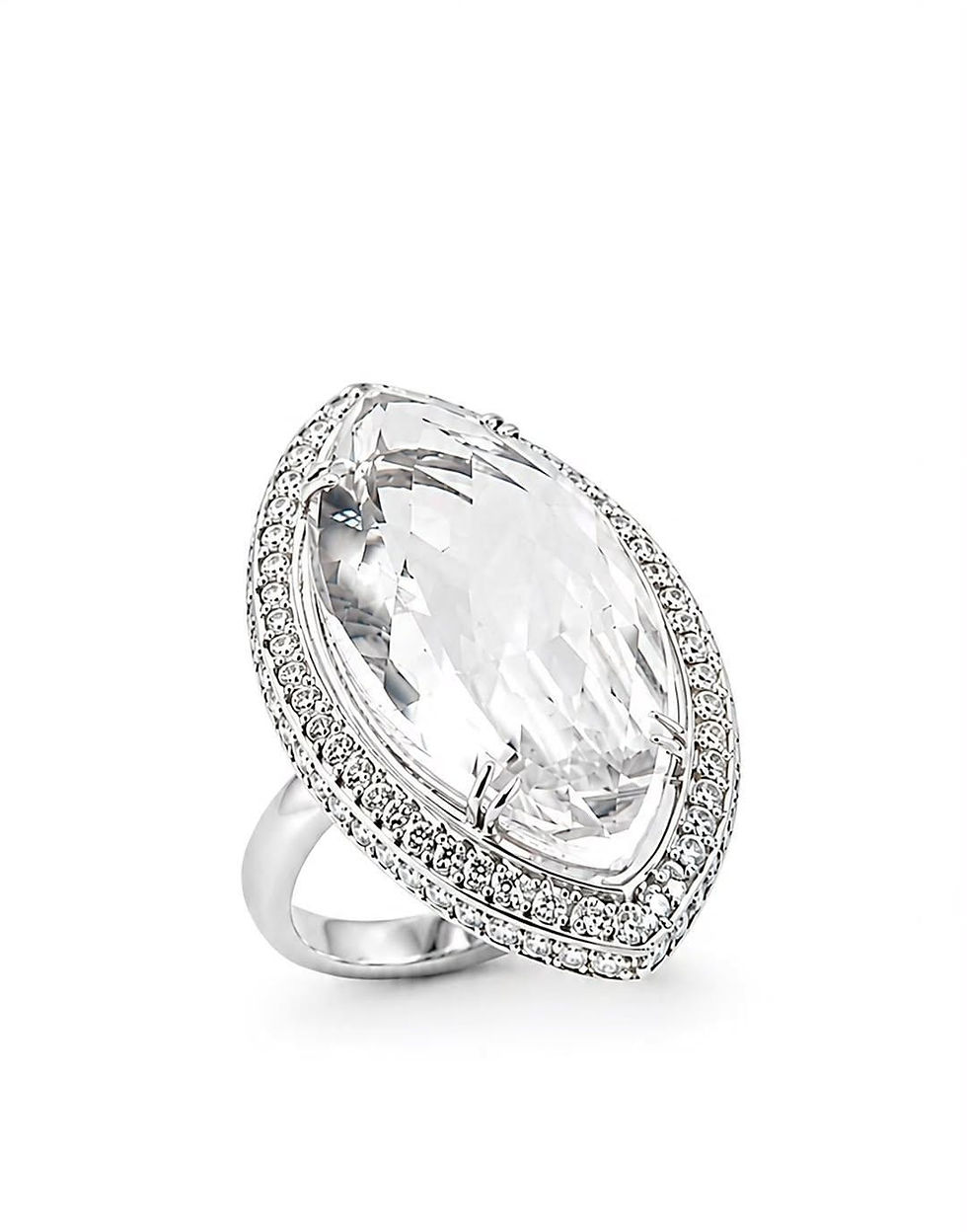 dac anel cristal navete brilhantes diamantes