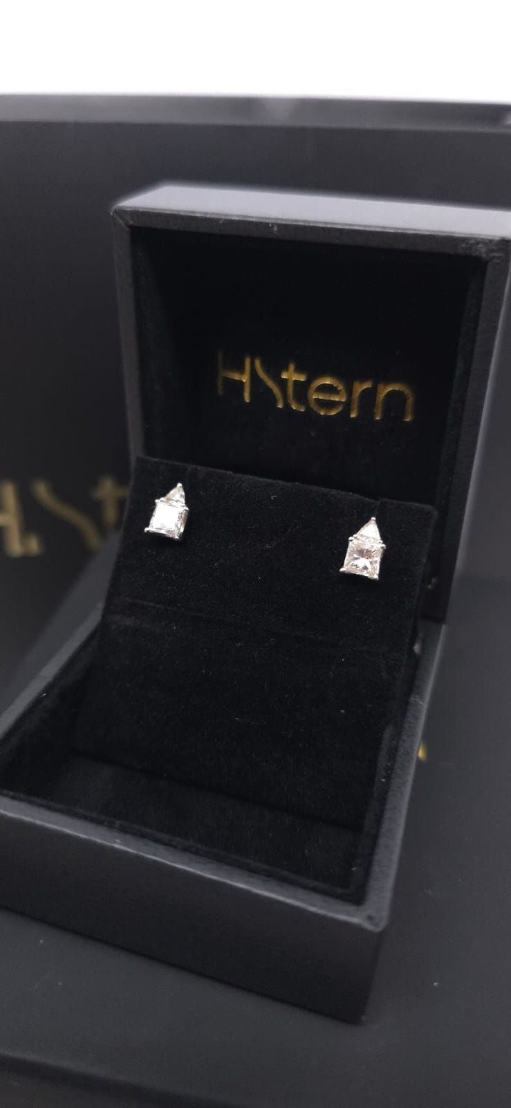 Miniatura: Brincos solitario brilhantes diamante princess trillion hstern H.Stern antares
