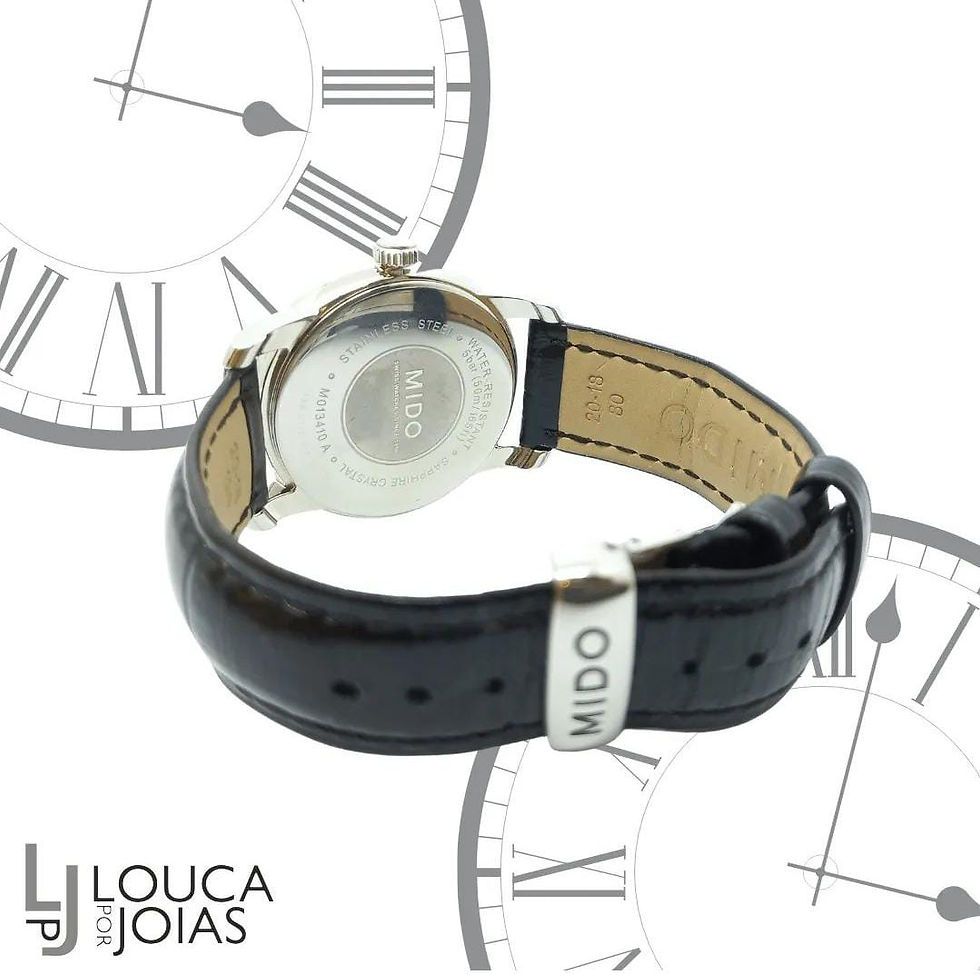 mido relogio pulseira couro