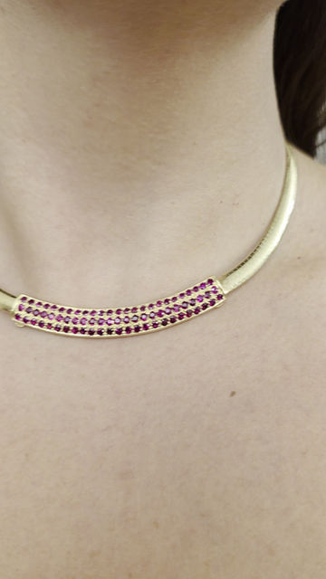 Miniatura: colar omega vintage ouro rubi hstern h.stern