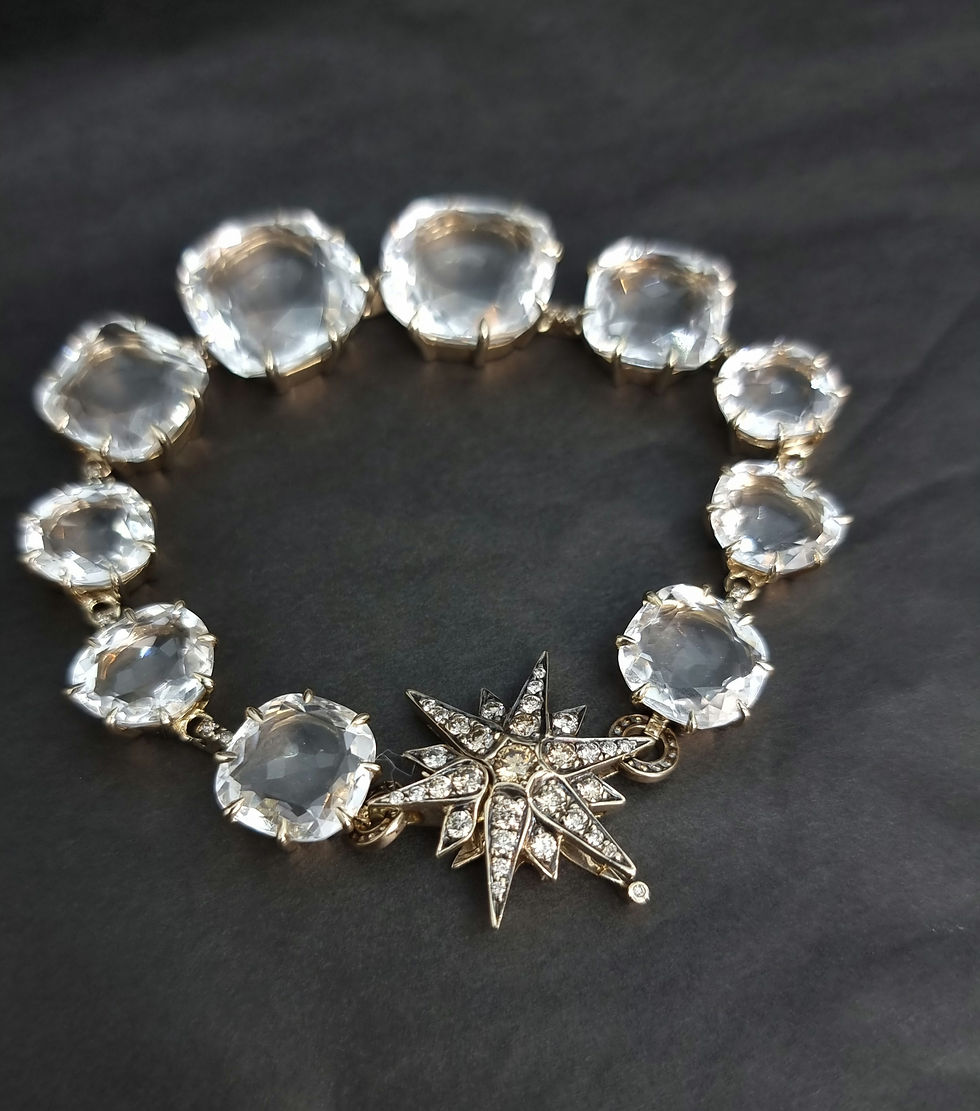 h.stern pulseira moonlight stars cristal diamantes brilhantes