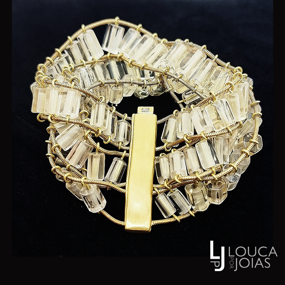 h.stern costanza pascolato baguetes cristal de rocha pulseira bracelete