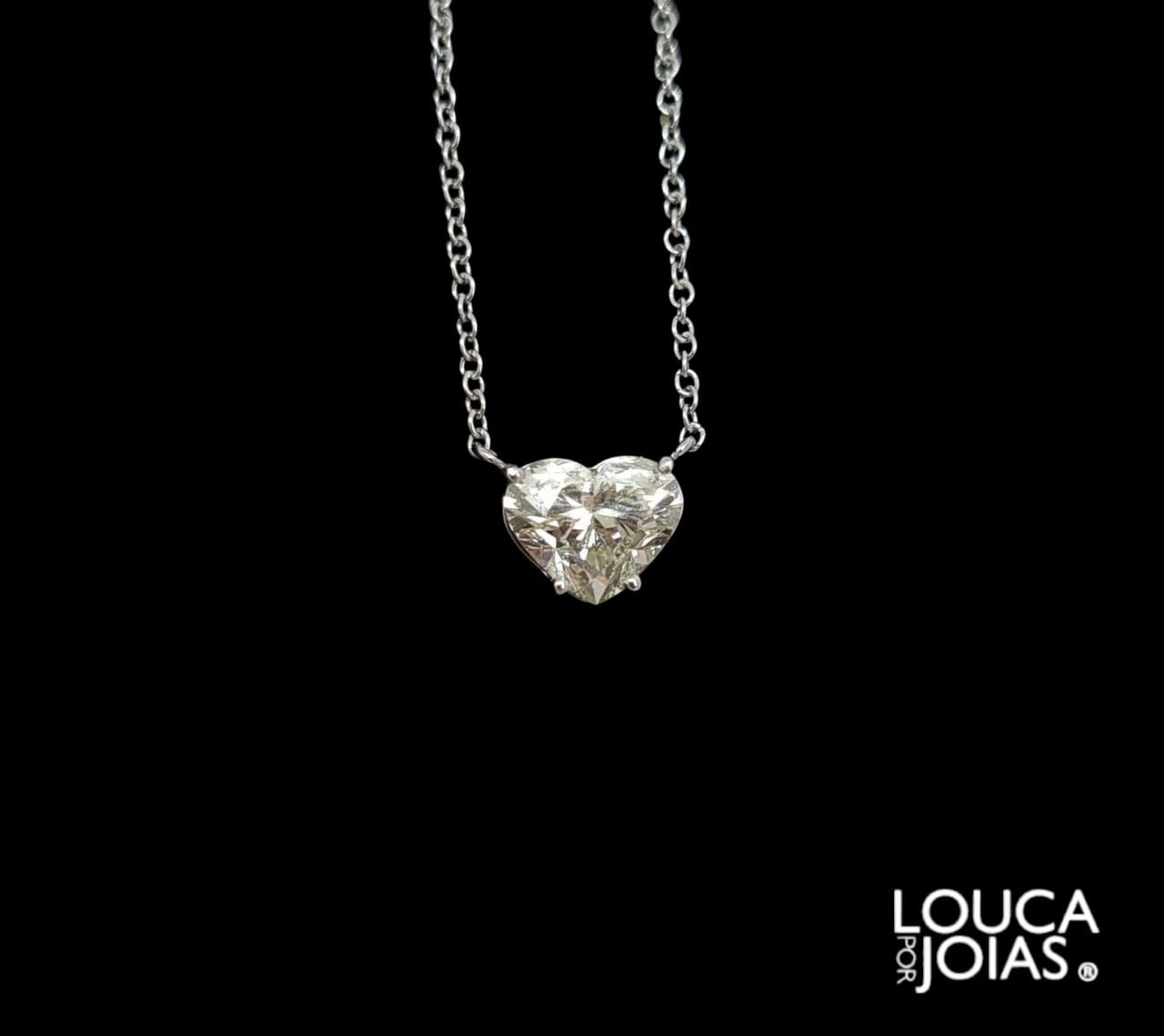 colar ponto de luz coraçao diamante brilhante vs1