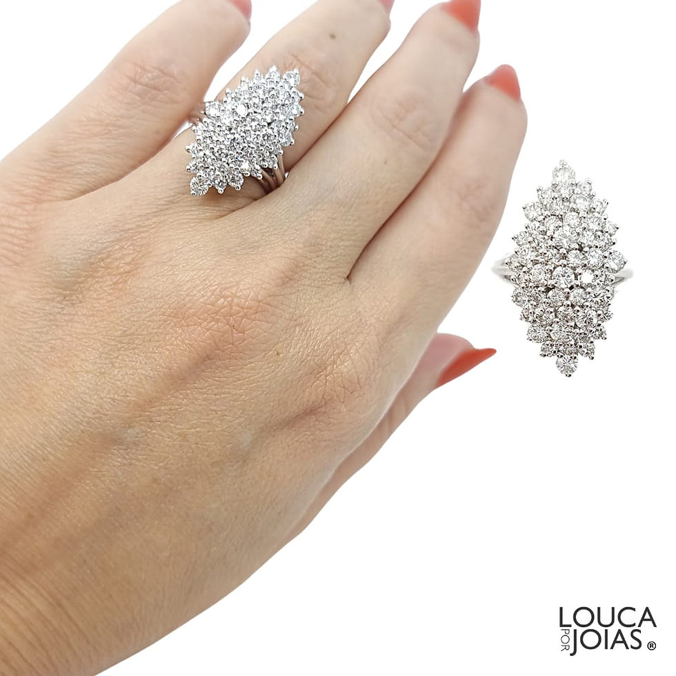 Anel com Brilhantes 2 ct ouro branco