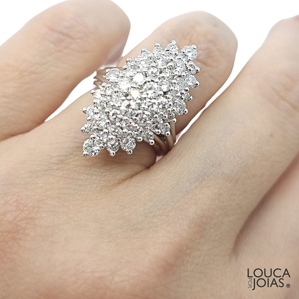 Anel com Brilhantes 2 ct ouro branco