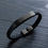 縮圖：Elegant Stainless Steel Men Leather Bracelet