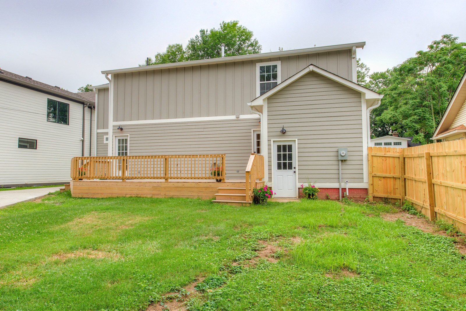 Back Yard With Large Deck