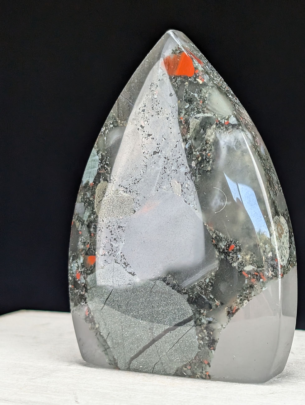 Thumbnail: Bloodstone Freeform Teardrop