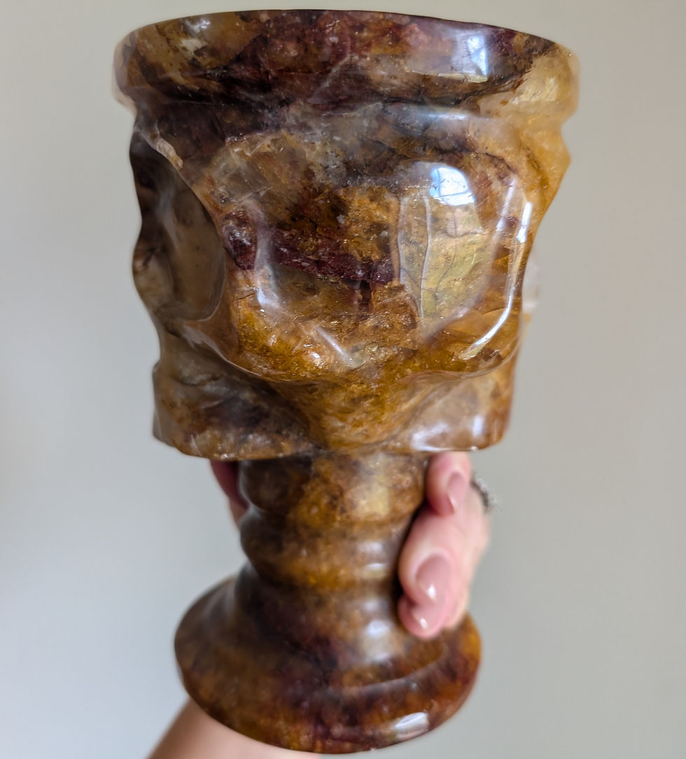Thumbnail: Golden Healer Skull Carving Cup Grail