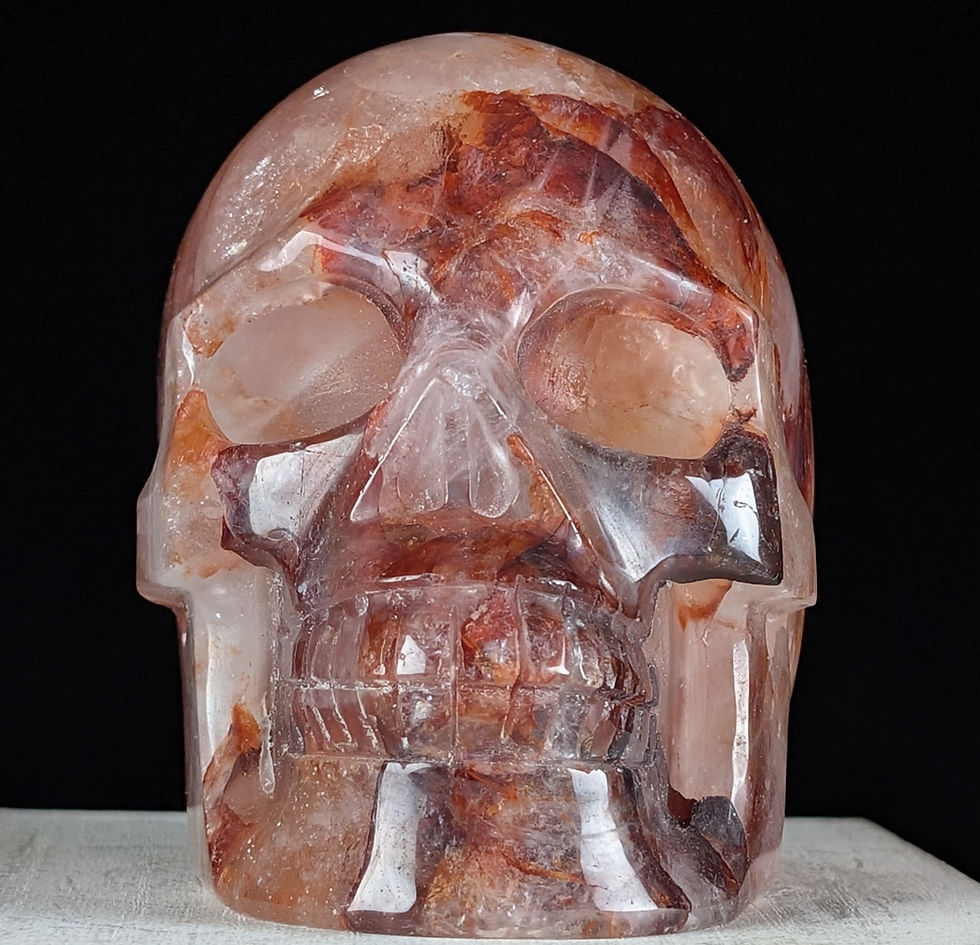 Thumbnail: Fire Quartz Skull Carving