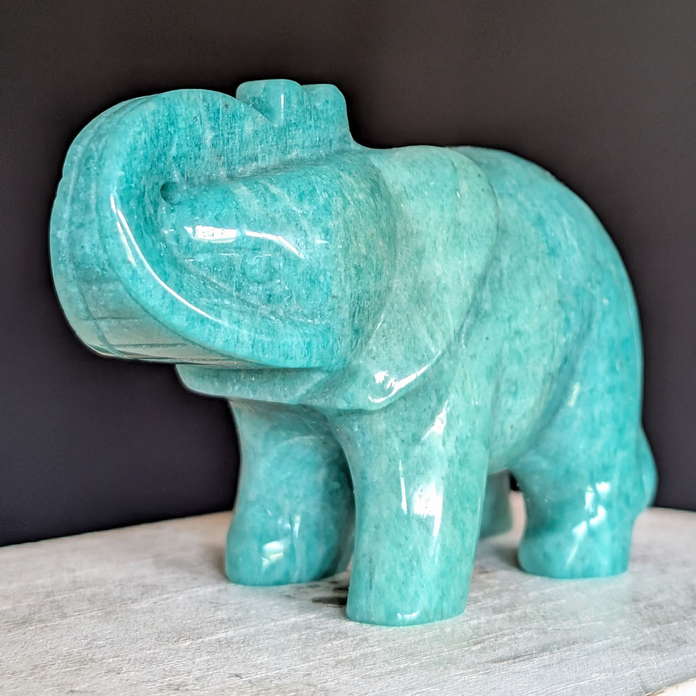 Thumbnail: Amazonite Elephant Carving