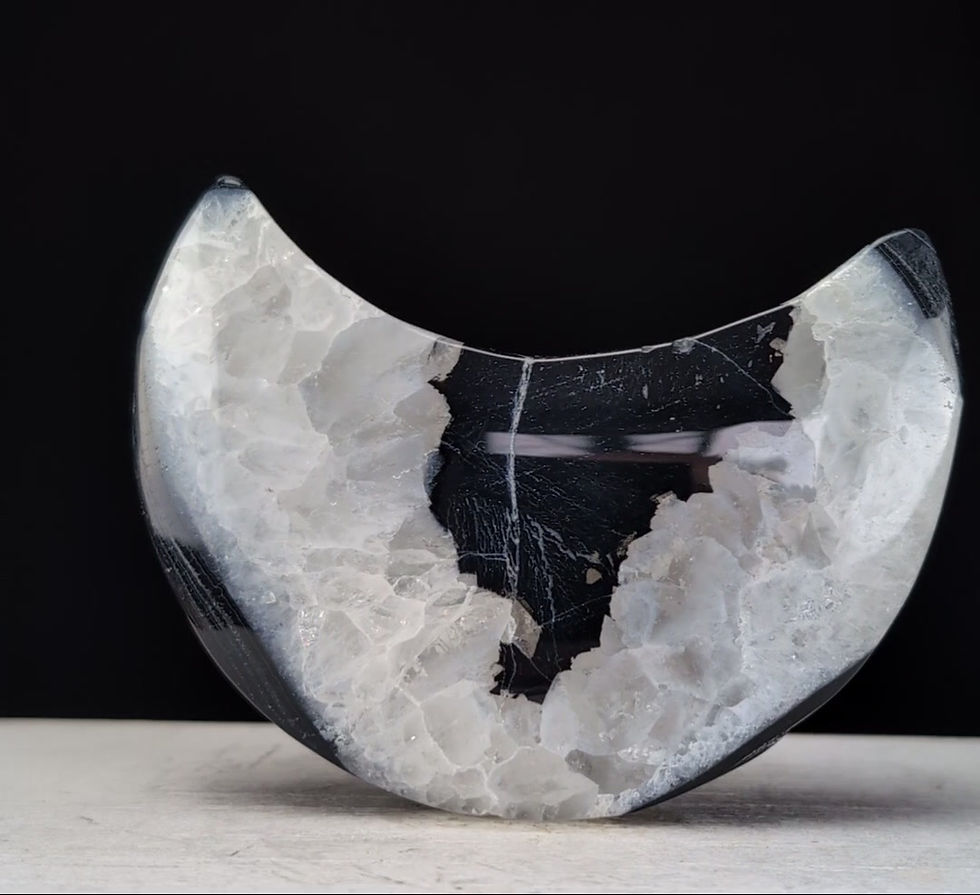 Thumbnail: Black Crazy Lace Agate Moon Carving