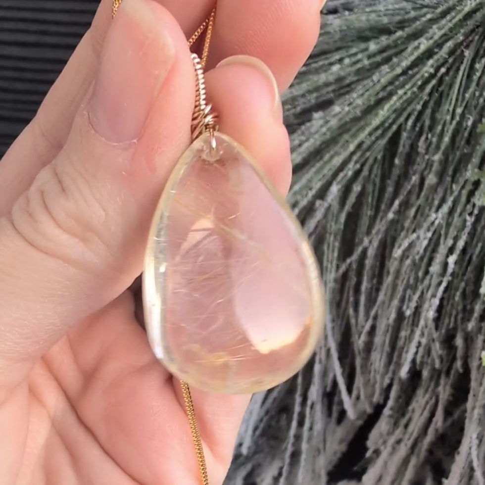Thumbnail: Golden Rutile Necklace 21 Inch