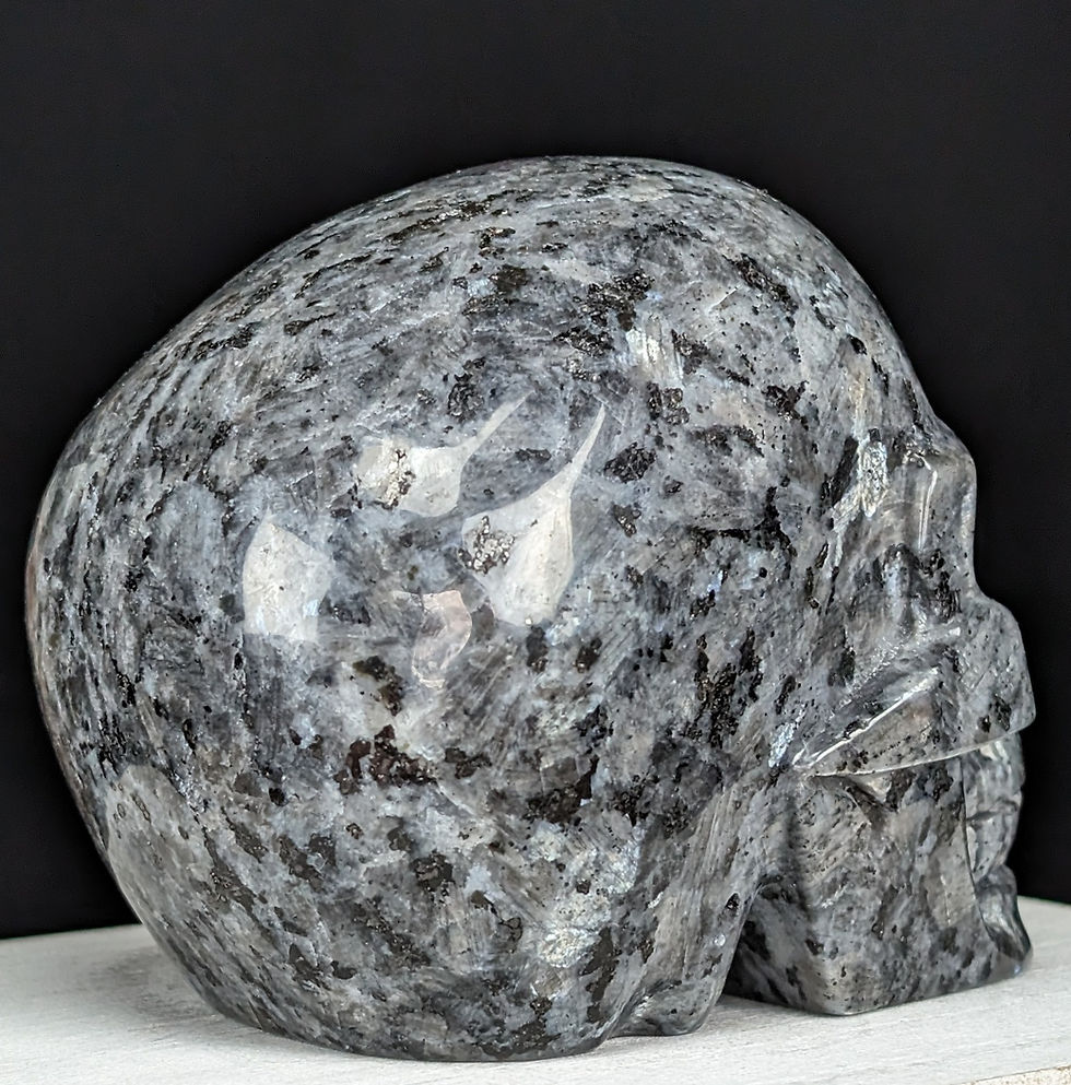 Thumbnail: Larvikite Skull Carving