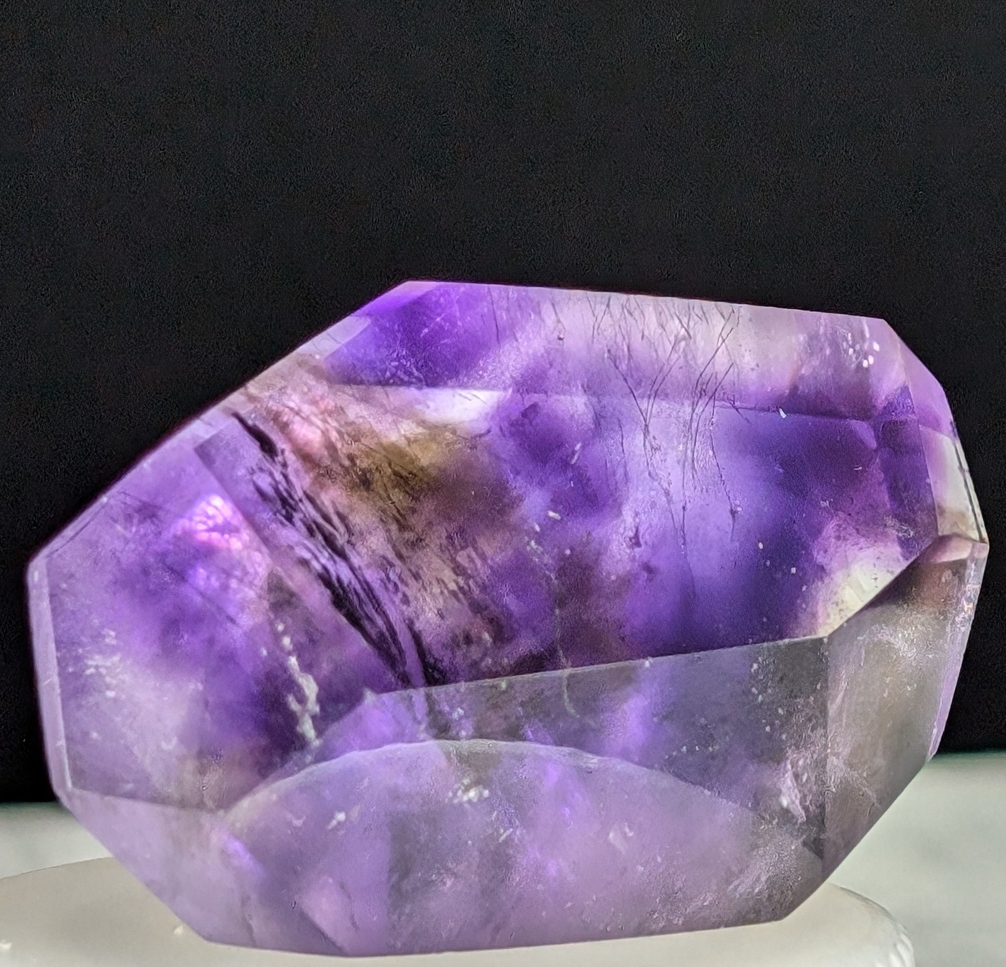 Purple Amethyst Freeform Smokey Phantom Rutile