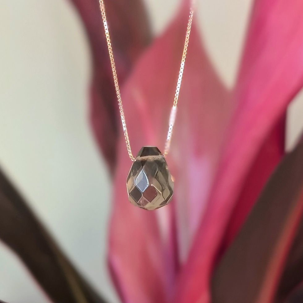 Thumbnail: Smokey Quartz Necklace 19 Inch
