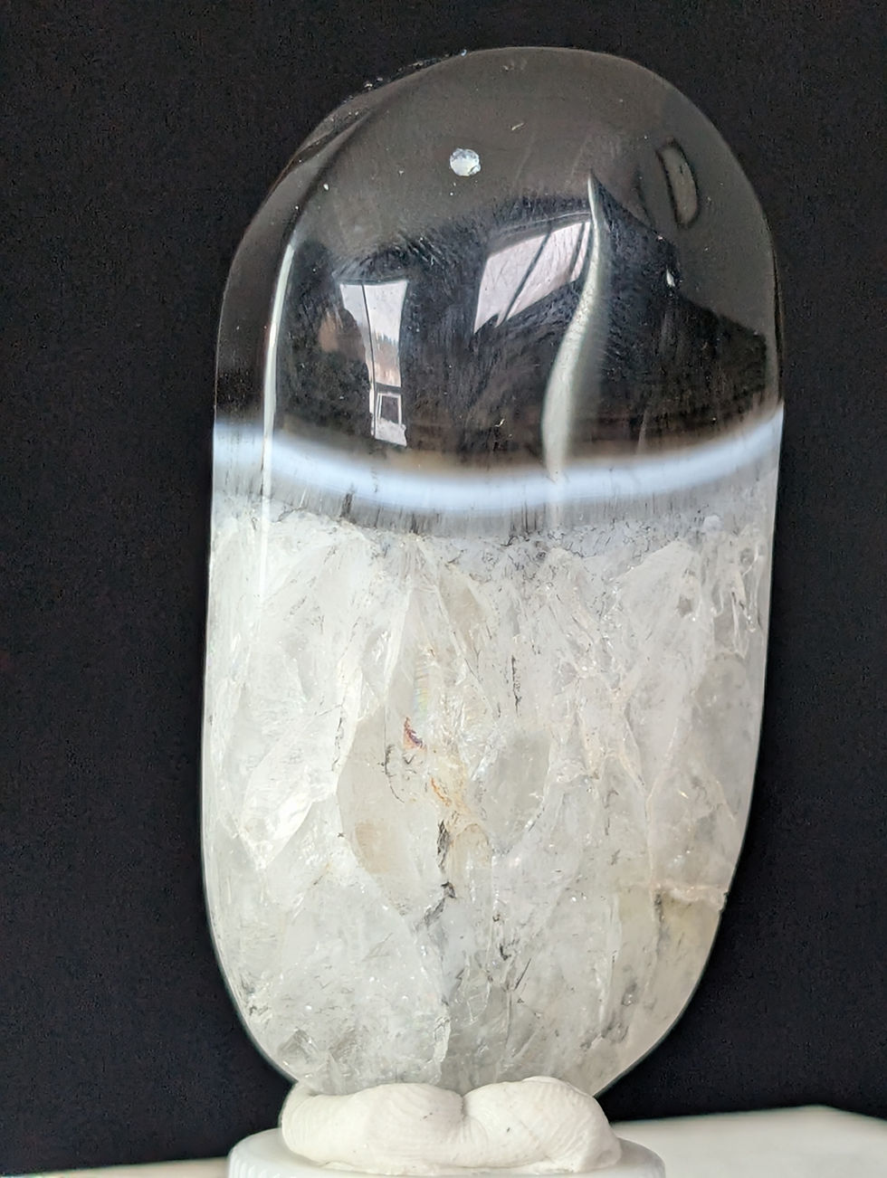 Thumbnail: Black Banded Lace Agate Palmstone