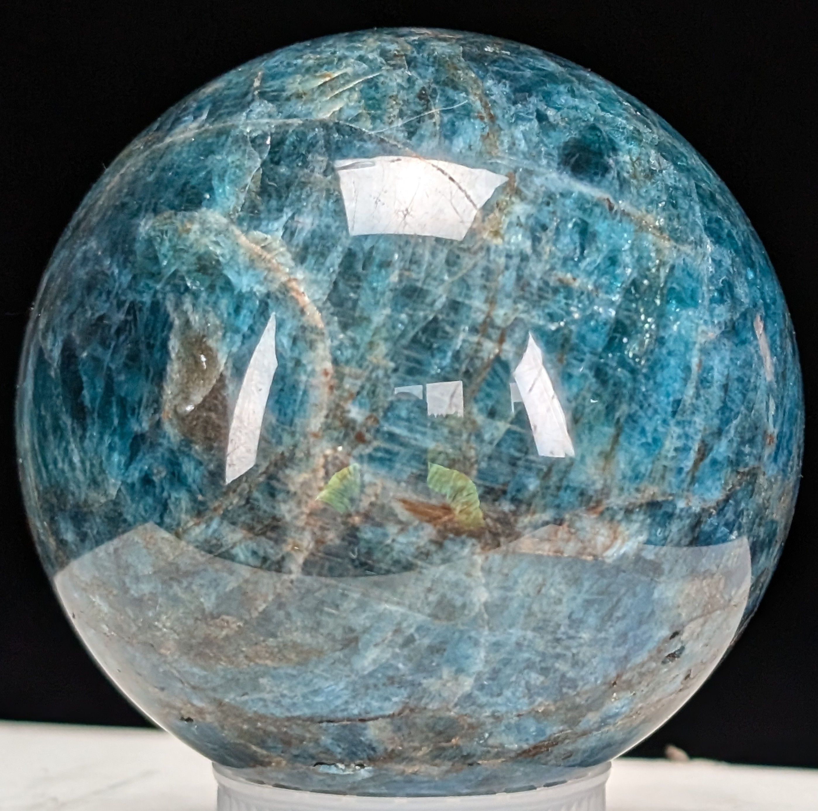 Blue Apatite Sphere