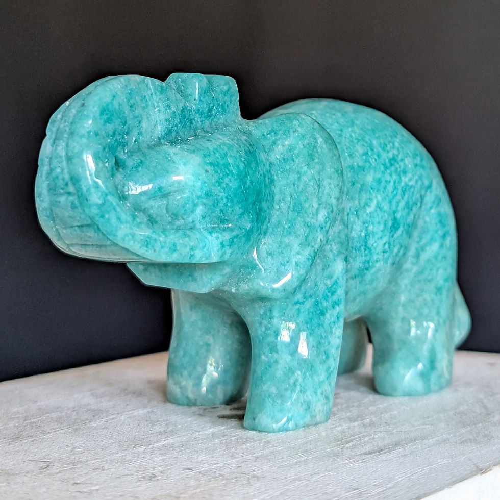 Thumbnail: Amazonite Elephant Carving