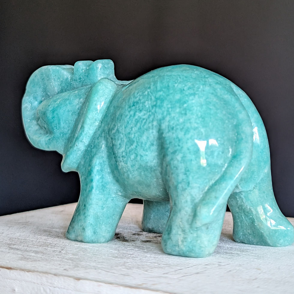 Thumbnail: Amazonite Elephant Carving