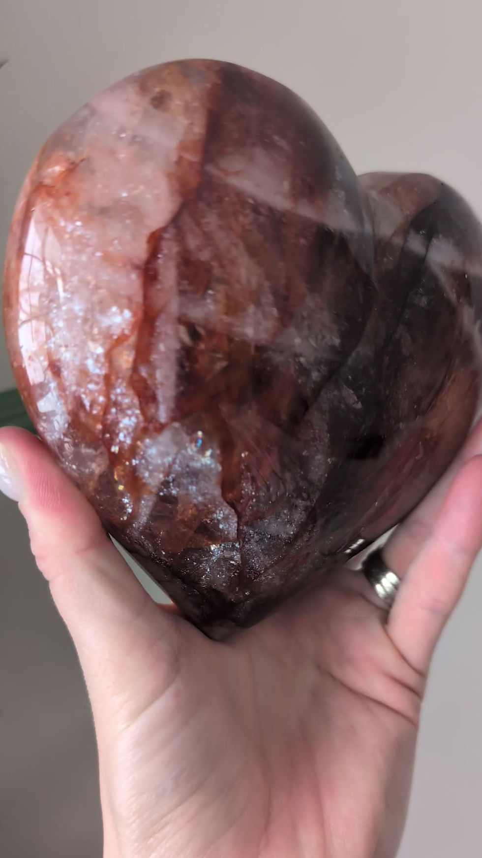 Thumbnail: Fire Quartz Heart Carving