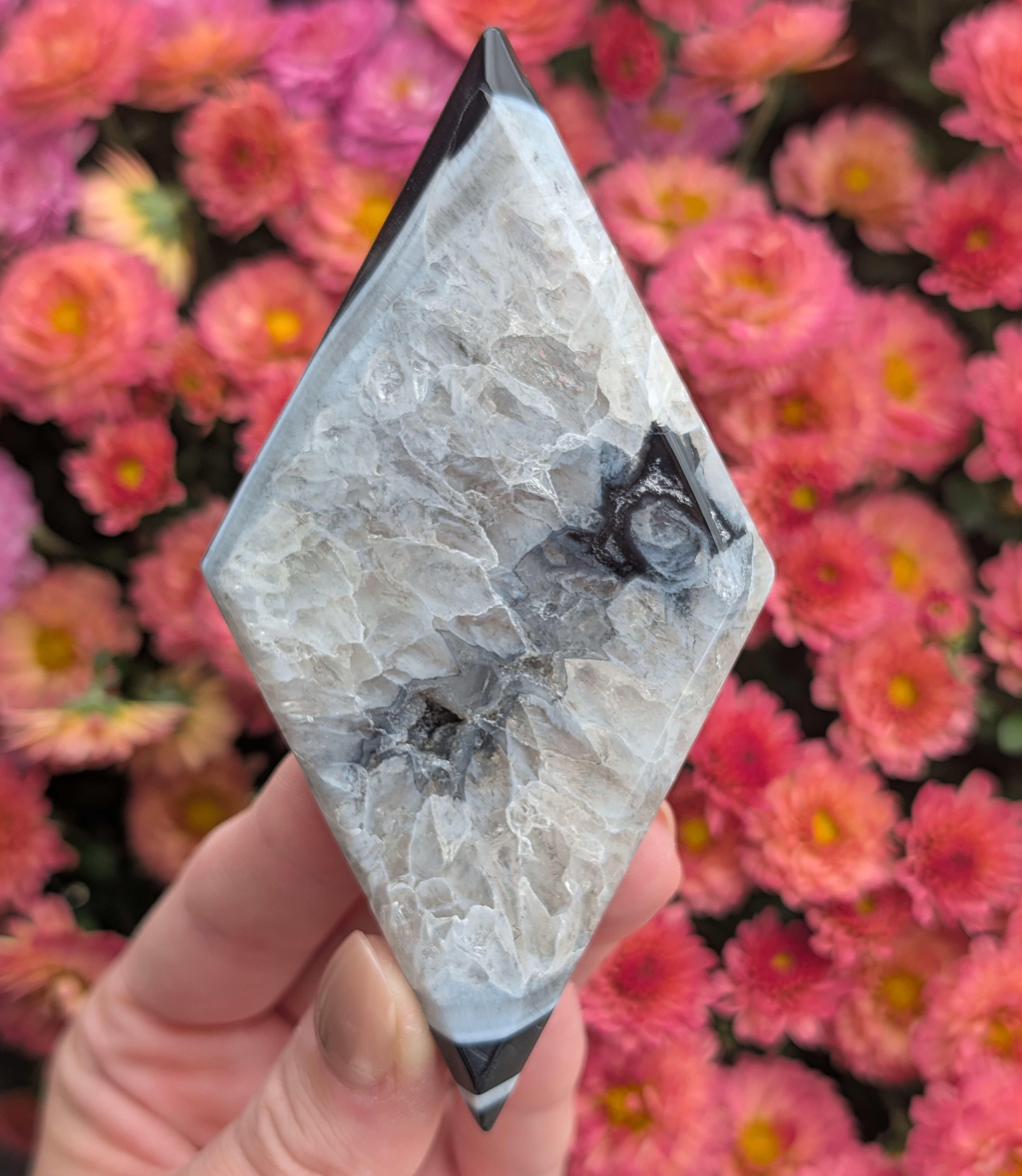 Agate Freeform Diamond Rhombus