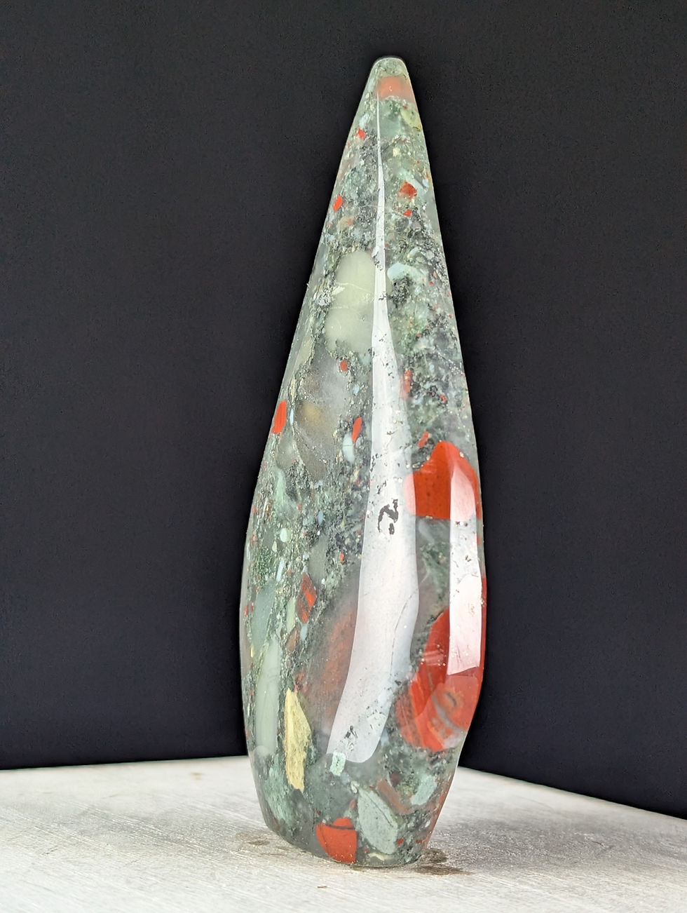 Thumbnail: Bloodstone Freeform Teardrop