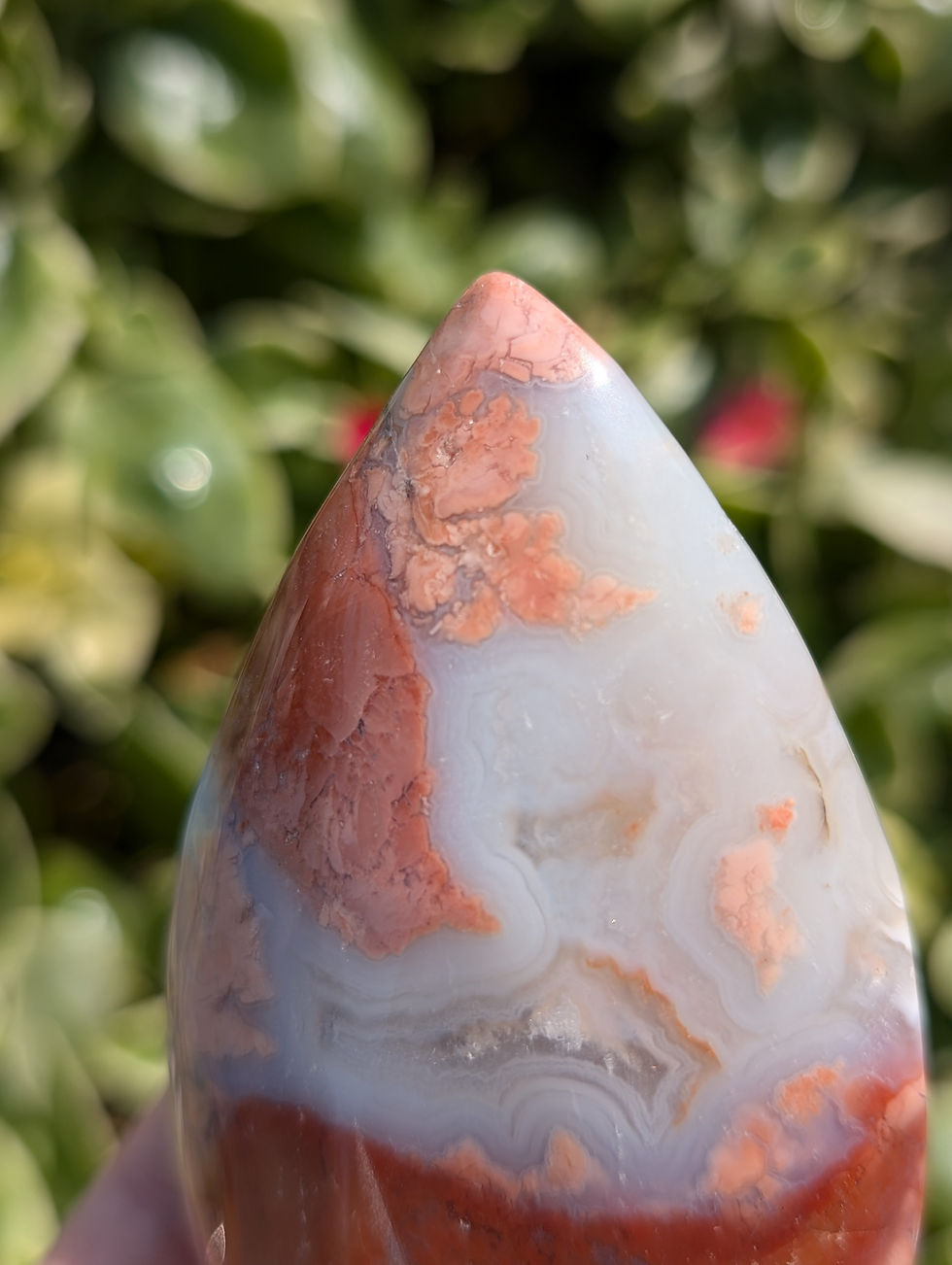 Thumbnail: Antique Pink Agate Freeform Teardrop