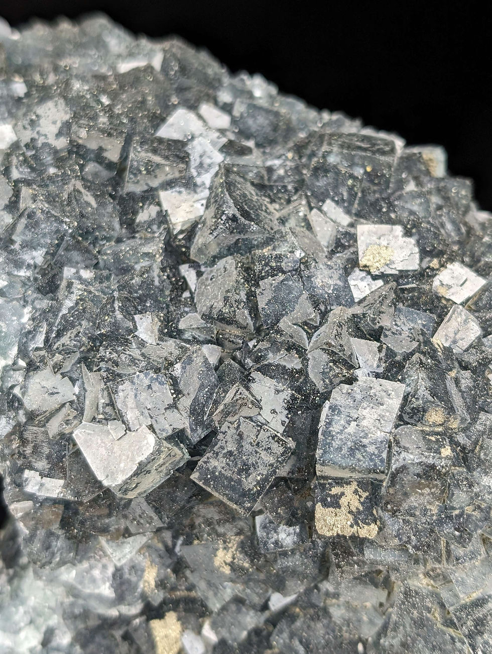 Thumbnail: Blue Fluorite Cluster with Pyrite