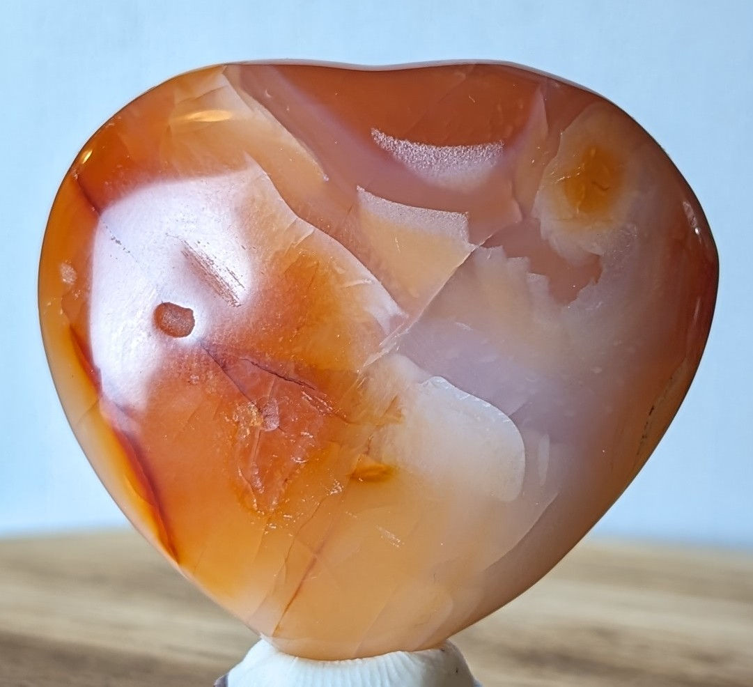 Carnelian Carving Heart