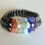 Thumbnail: 7 Chakra Bracelet Size 8 Tigers Eye Carnelian Citrine Prehnite Lapis