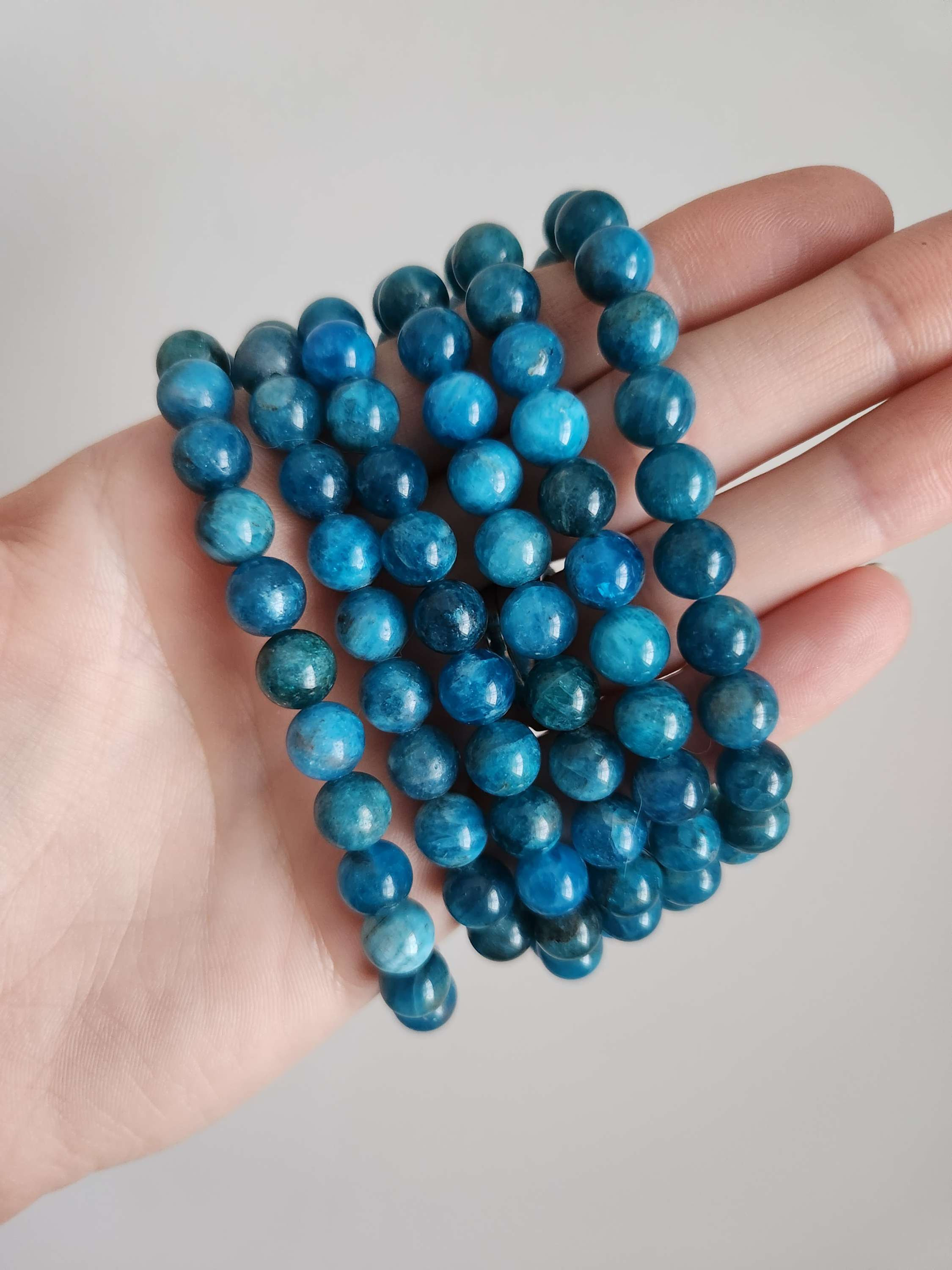 Blue Apatite 8mm Bracelet