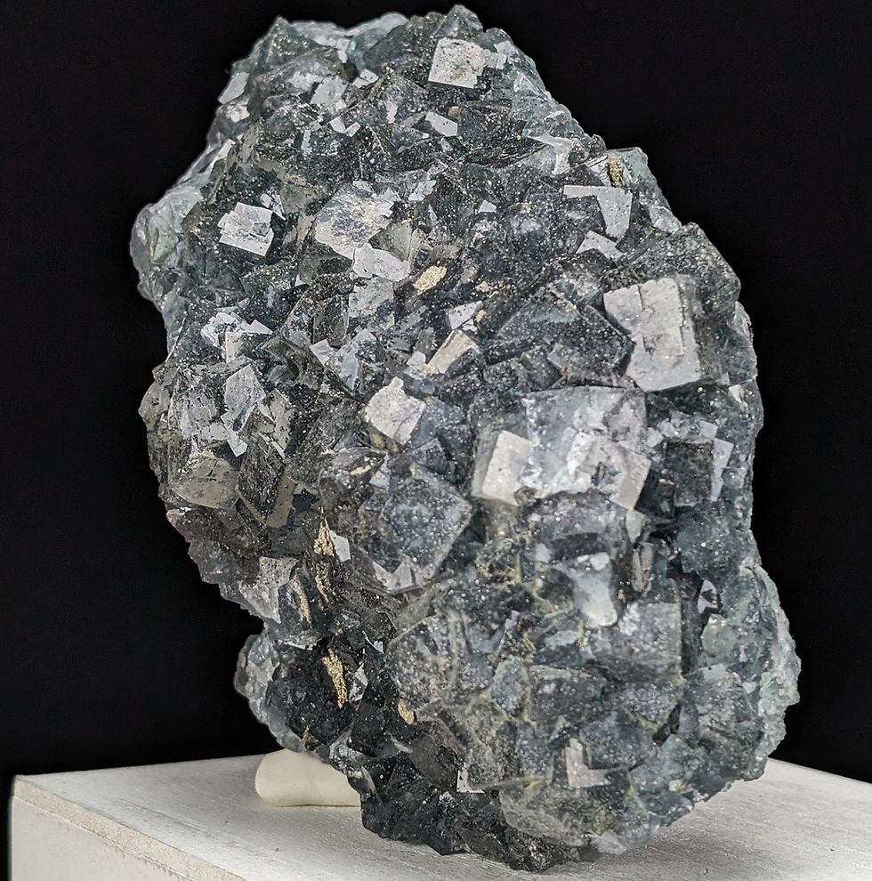 Thumbnail: Blue Fluorite Cluster with Pyrite