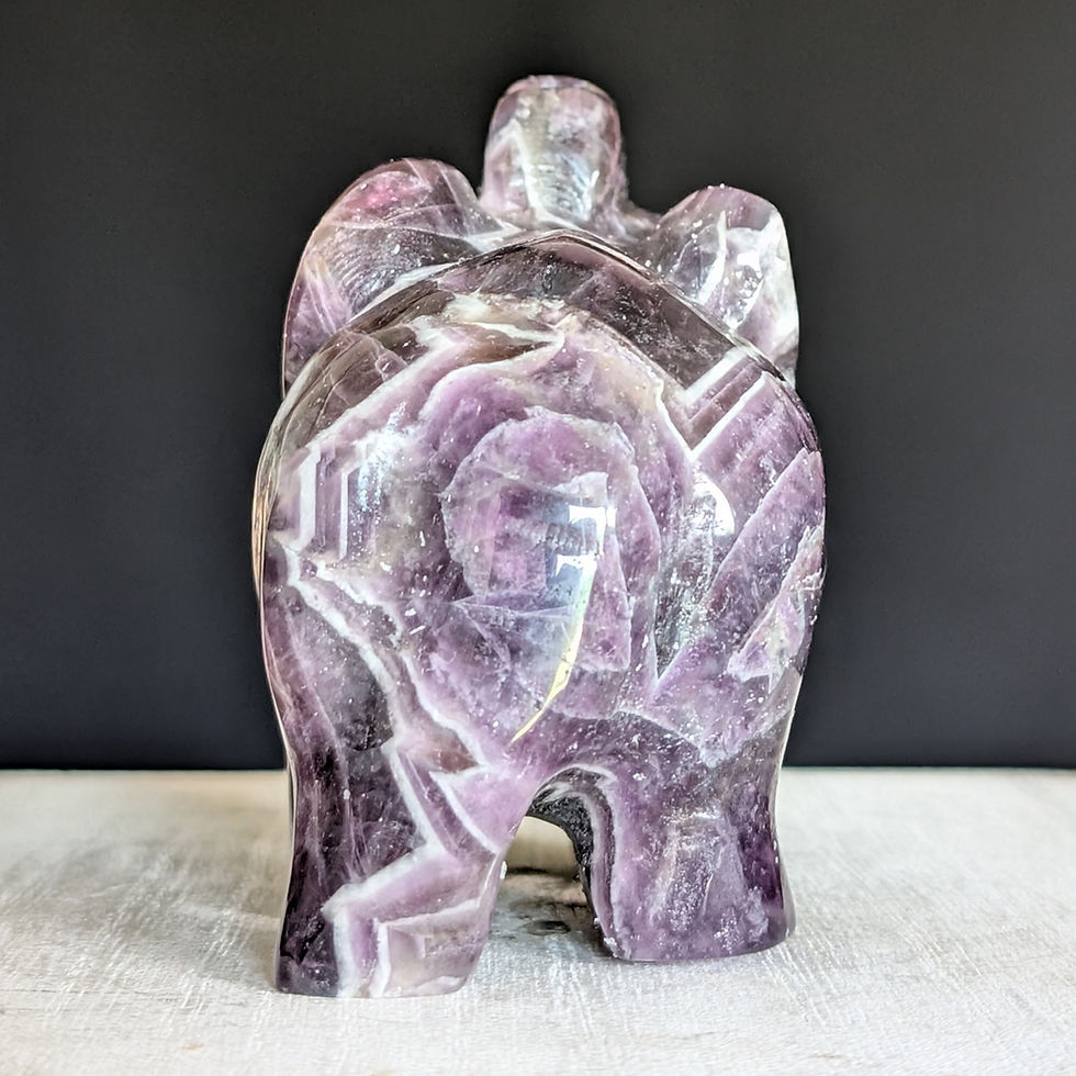 Thumbnail: Dream Chevron Amethyst Elephant Carving