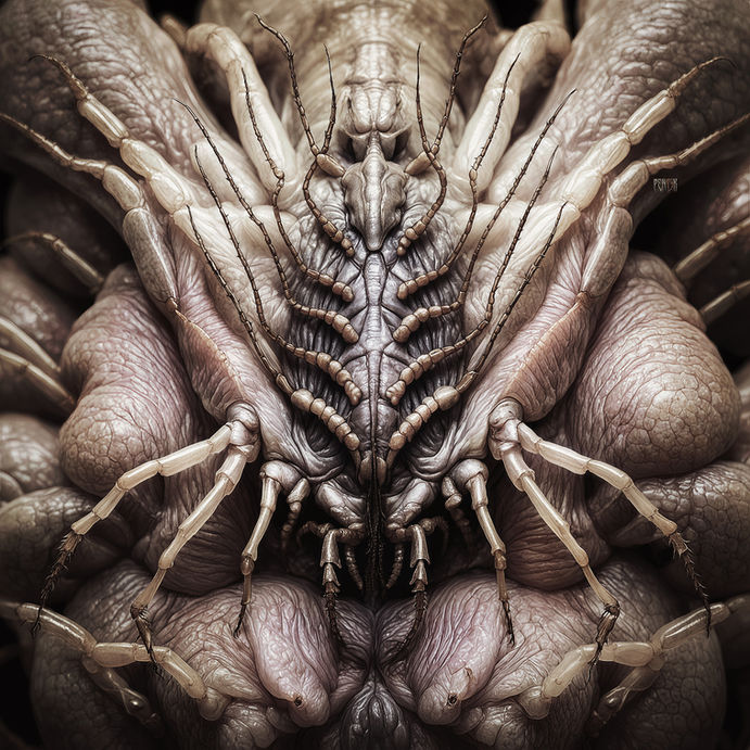 Dark fantasy horror illustration suitable for metal album cover