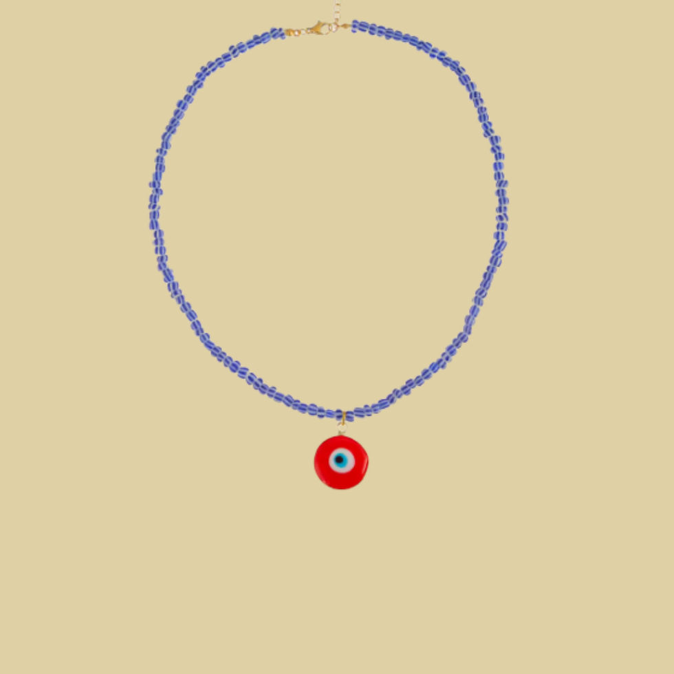 Thumbnail: Beaded Ayin Necklace